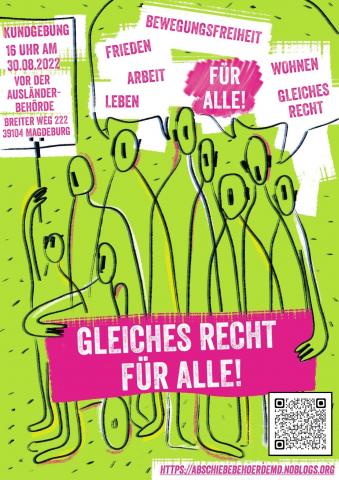 Demo Ausländerbehörde Magdeburg am 30.08.