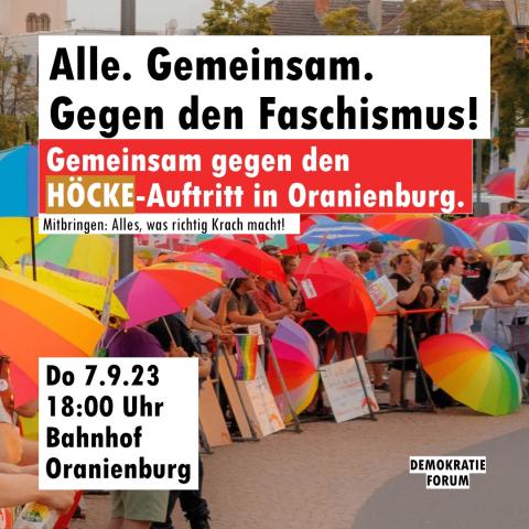 Gegen Björn Höcke in Oranienburg