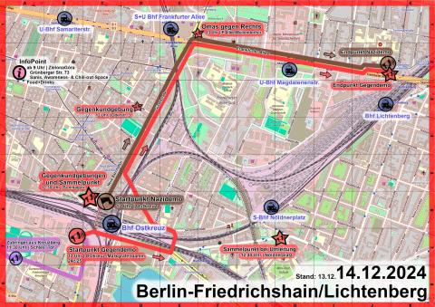 Demo naziroute f-hain/gegendemo 14.12.24 