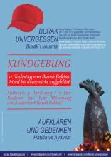 Kundgebung zum Gedenken an Burak Bektas am 05.04.